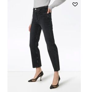 NWT RE/DONE 70s Stove Pipe Jeans in Black Size 25 FLAWED